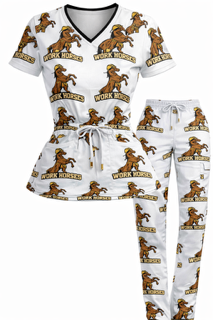 WK multi horse scrub outfit